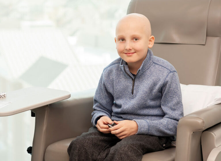 Young boy with leukemia receives treatment